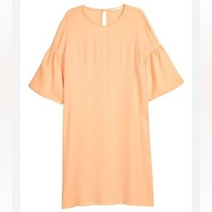 H&M midi peach color dress sz 10